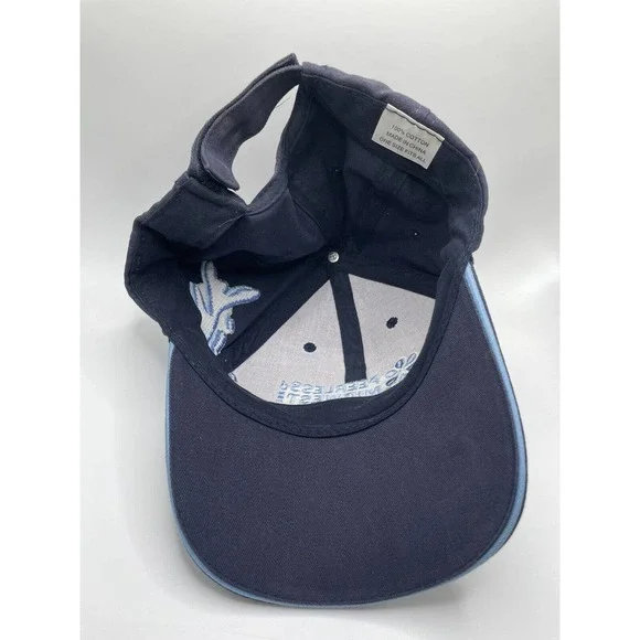 Vintage Faded Peerless Midwest Spell Out Water Splash Cotton Dad Hat Cap Blue - Picture 4 of 5